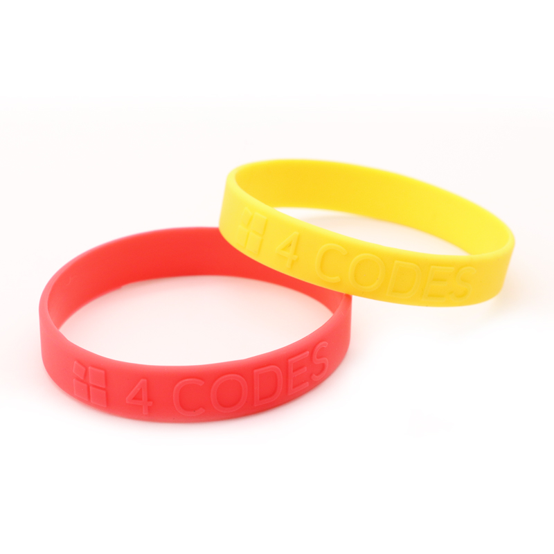 Embossed Non Color Silicone Wristands
