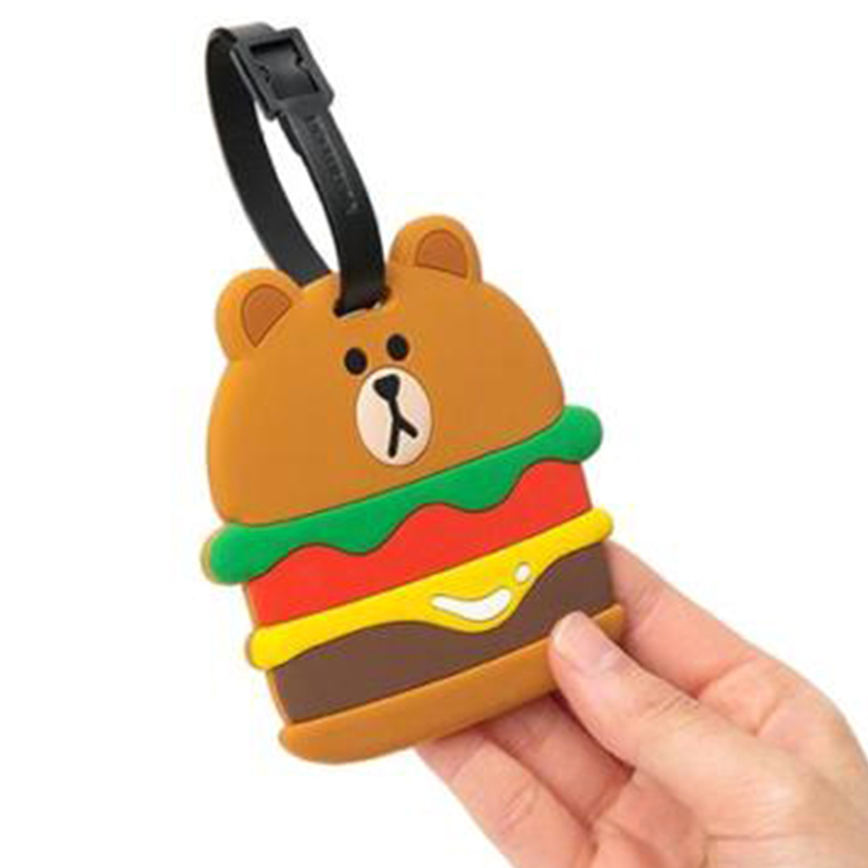 Manufacturer Custom Logo Waterproof 3D Cartoon Silicone Plastic Luggage Tag for Travel Tag and Name Tag