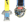 Wholesale Cheap Custom Design Your Own Blank Zinc Alloy 3d Gold Metal Award Marathon Running Sport Medal with Ribbon