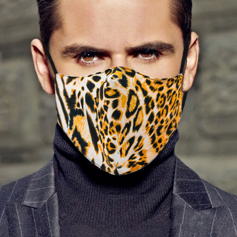High Qulaity Anti Fog Cloth Reuseable Leopard Print Mask for Civil